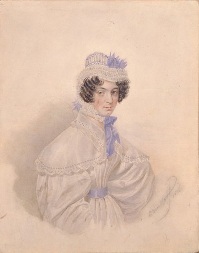 Ritratto di Anna Borisovna Bakunina 1802-1835, 1835 da Karl Pavlovich Bryullov