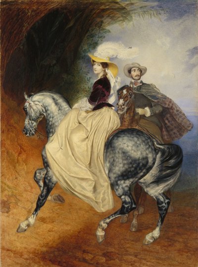 I cavalieri. Ritratto di Eugeny ed Emily Mussard da Karl Pavlovich Bryullov