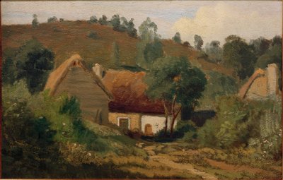 Paesaggio francese con case da Karl Peter Burnitz