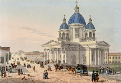 La Cattedrale della Trinità del Reggimento Izmailovsky a San Pietroburgo, 1836 da Karl Petrovich Beggrov