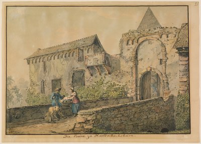 Rovine della Tiefburg a Handschuhsheim da Carl Philipp Fohr