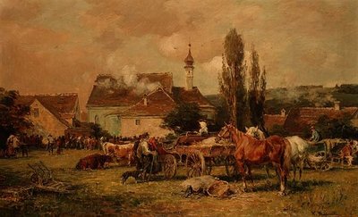 Mercato del villaggio da Karl Stuhlmuller