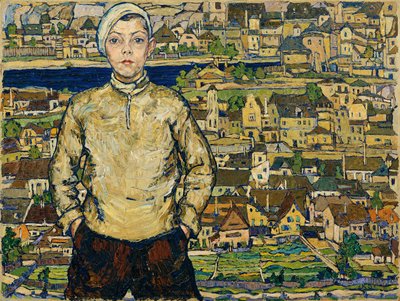 Ragazzo nel paesaggio da Karl Suschnik