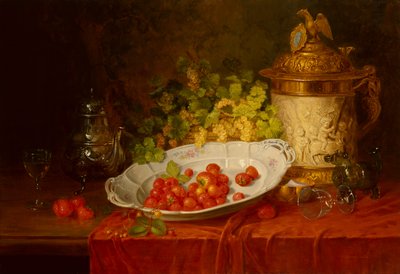 Natura morta con fragole e uva da Karl Thoma Hofele