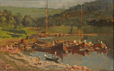 Karl Weysser - Navi a Neckarsteinach, 1893 da Karl Weysser