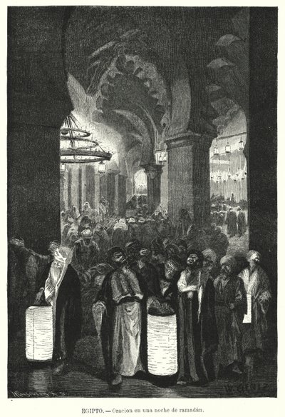 Preghiere Serali durante il Ramadan, Egitto da Karl Wilhelm Gentz