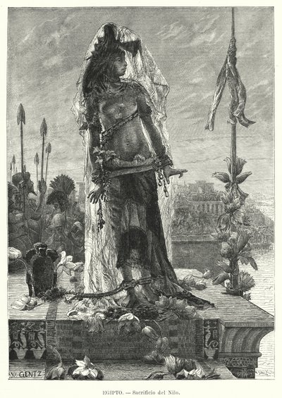 Sacrificio di una vergine al Nilo nell