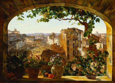 Piazza Barberini, Roma, 1830 da Karl von Bergen