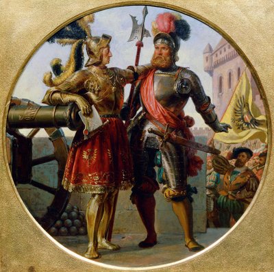 Imperatore Massimiliano I e Georg von Frunsberg, 1868 da Karl von Blaas