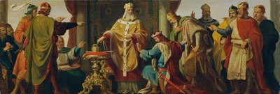 Leopoldo il Santo rifiuta la corona imperiale da Karl von Blaas