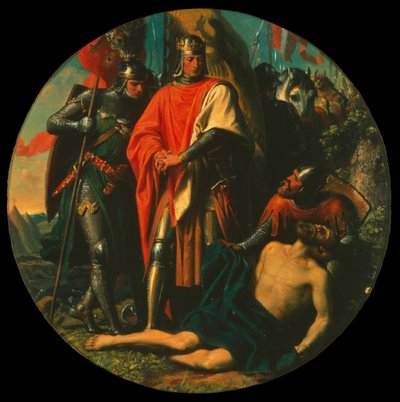 Rodolfo I sul campo di battaglia dopo la vittoria su Ottocaro da Karl von Blaas