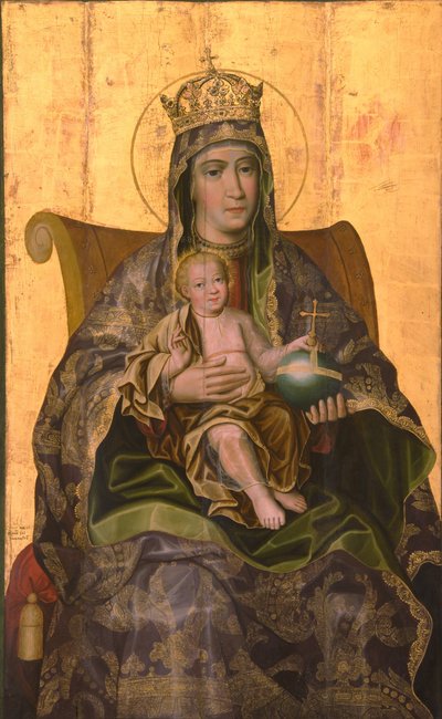 Vergine e Bambino in trono (1690s) da Karp Ivanovich Zolotaryov