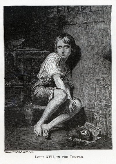 Luigi XVII nel Tempio, 1882 da Kaspar Oertel
