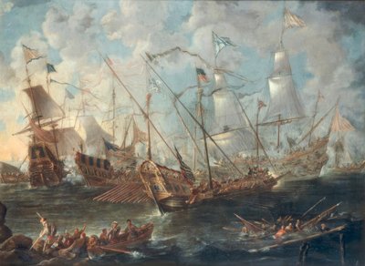 Battaglia navale nel Mediterraneo da Kaspar van Eyck