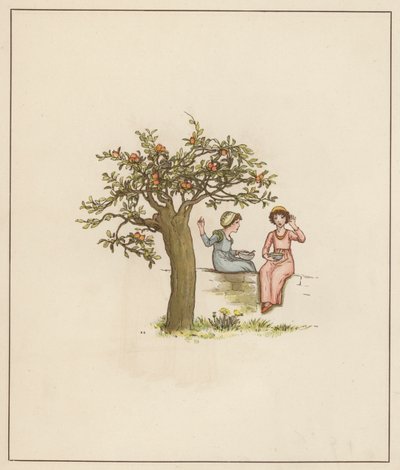 Illustrazione di Kate Greenaway per Il pifferaio di Hamelin di Robert Browning da Kate (after) Greenaway