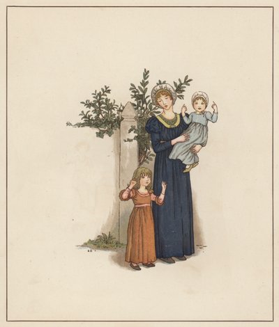 Illustrazione di Kate Greenaway per Il pifferaio di Hamelin di Robert Browning da Kate (after) Greenaway
