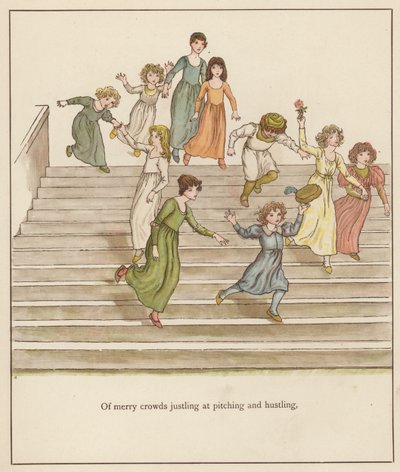 Illustrazione di Kate Greenaway per Il pifferaio di Hamelin di Robert Browning da Kate (after) Greenaway