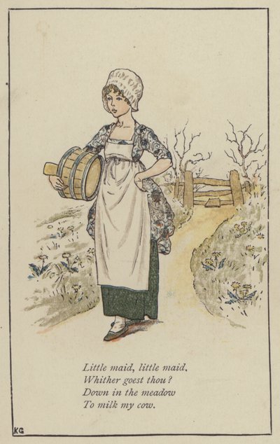 Piccola ragazza, piccola ragazza (litografia a colori) da Kate (after) Greenaway