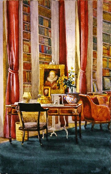 Biblioteca, Althorp, Northamptonshire, c.1890 da Kate Barnard