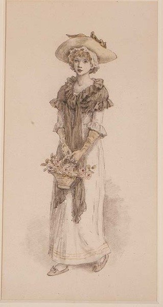 Un cesto di rose da Kate Greenaway