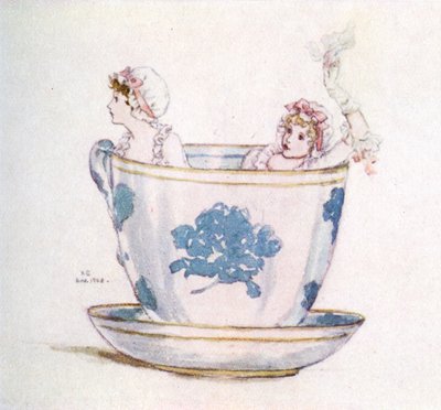 Una calma in una tazza da tè di Kate Greenaway da Kate Greenaway