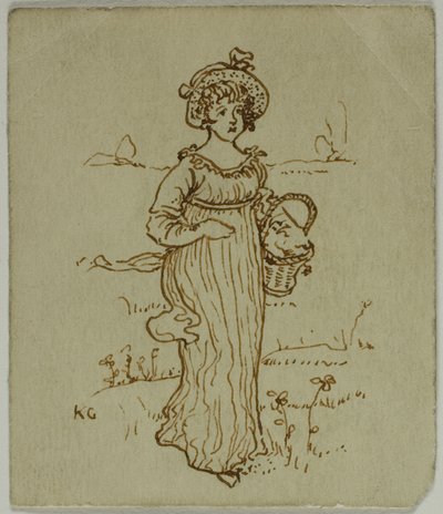 Ragazza con cestino da Kate Greenaway