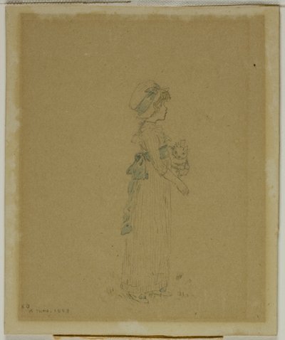 Ragazza con gatto da Kate Greenaway