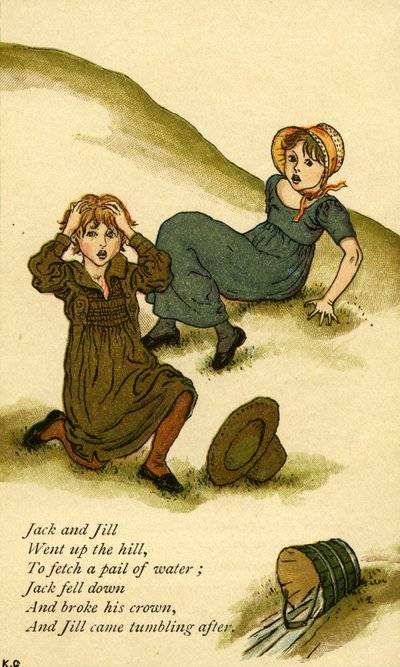 Jack e Jill illustrato da Kate Greenaway