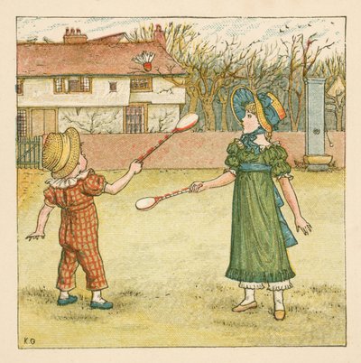 Giocando a volano da Kate Greenaway