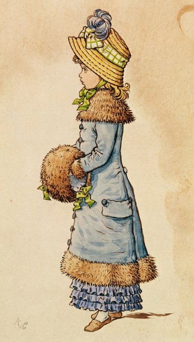 Il meglio della domenica - giovane ragazza in blu da Kate Greenaway