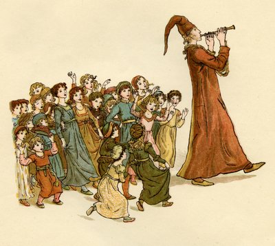 Il pifferaio magico di Hamelin da Kate Greenaway