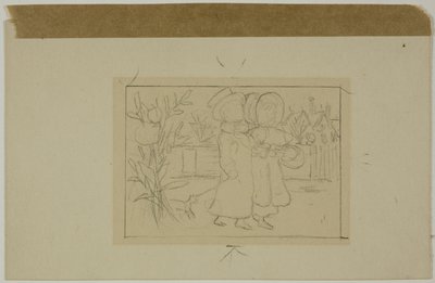 Due figure che camminano da Kate Greenaway