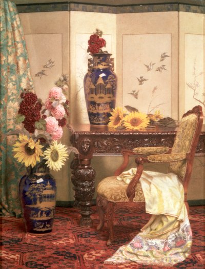 Girasoli e malvarosa, 1889 da Kate Hayllar
