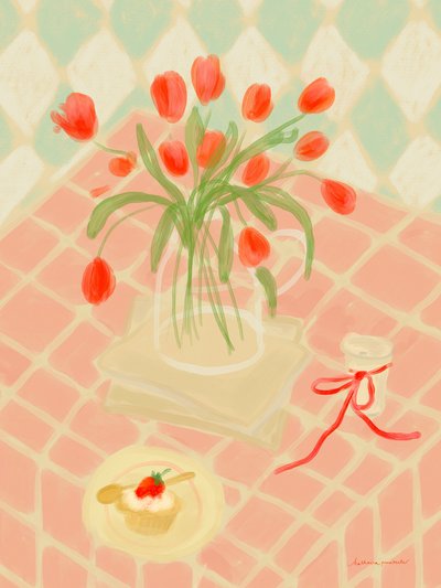 Tulipani rossi: picnic estivo da Katharina Puritscher