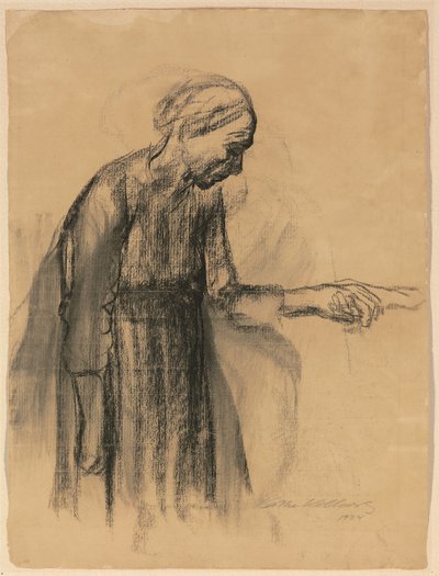 Donna che si affida alla morte, 1934 da Käthe Kollwitz