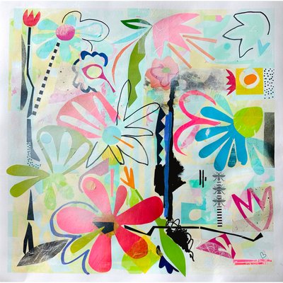 giardino eterico, 2025 (tecnica mista su carta) da Kathy Dunaway