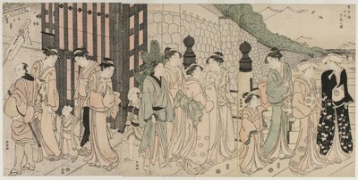 Mille autunni, diecimila anni sul ponte Tokiwa, primi anni 1790 da Katsukawa Shuncho