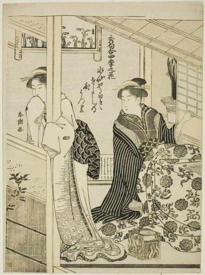 Narciso in inverno, dalla serie "Le migliori odi sui fiori delle quattro stagioni" da Katsukawa Shuncho