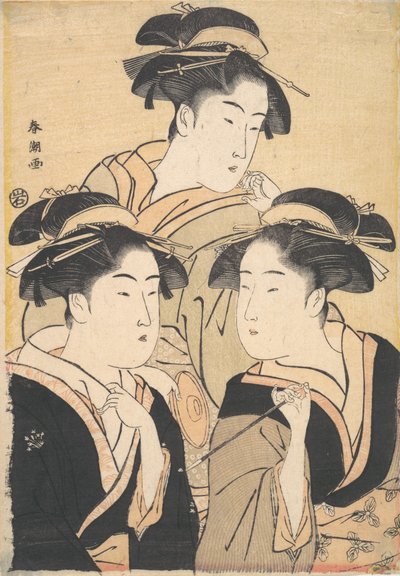 Tre bellezze, fine XVIII secolo da Katsukawa Shuncho