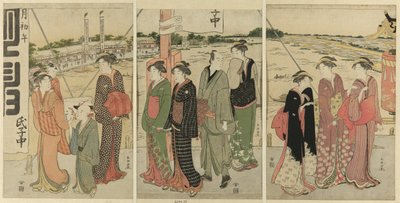 Visita al santuario Masaki Inari da Katsukawa Shuncho