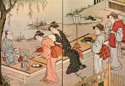 Donna che serve il tè, 1790 da Katsukawa Shuncho