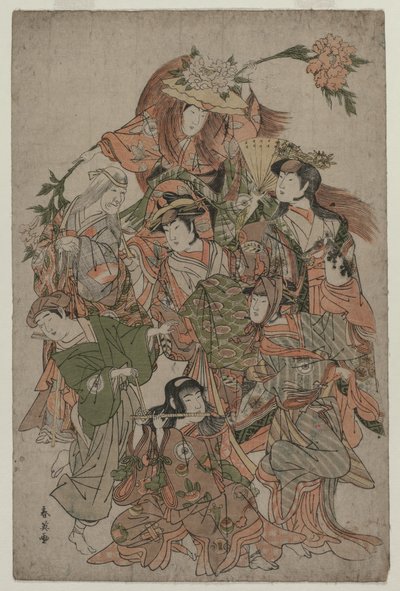 Iwai Hanshiro IV in una danza dei sette cambiamenti da Katsukawa Shunei