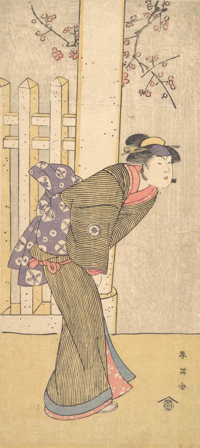 Il quarto Iwai Hanshiro come donna sotto un Torii, ca. 1791 da Katsukawa Shun