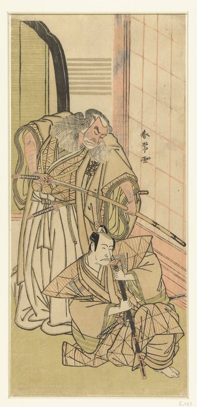 Attori Nakamura Nakazo I e Ichikawa Danjuro V come nobili da Katsukawa Shunjo