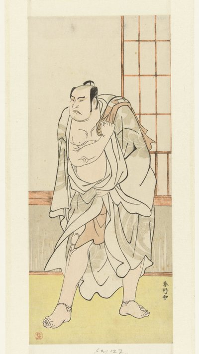 Attore Otani Hiroji III come uomo forte da Katsukawa Shunko