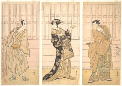 Nella stanza di una casa dello Yoshiwara da Katsukawa Shunko