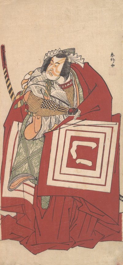 Attore Kabuki Ichikawa Monnosuke II come Shinozuka in un Shibaraku..., 11° mese, 1790 da Katsukawa Shunko