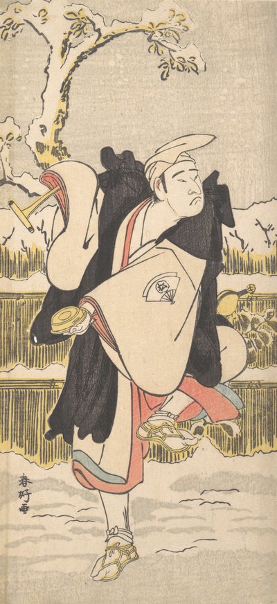 Onoe Matsusuke come un Kannen-Butsu o monaco buddista mendicante, ca. 1790 da Katsukawa Shunko