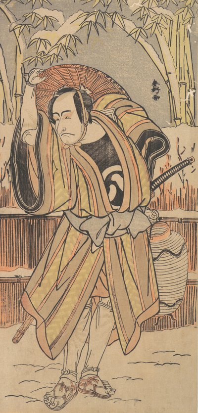 Il quinto Ichikawa Danjuro come uomo in abbigliamento invernale da Katsukawa Shunko