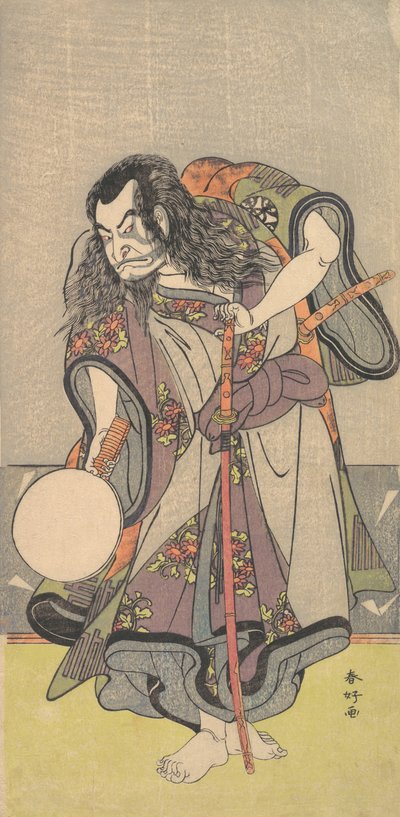 Il primo Nakamura Nakazo come samurai, ca. 1780 da Katsukawa Shunko